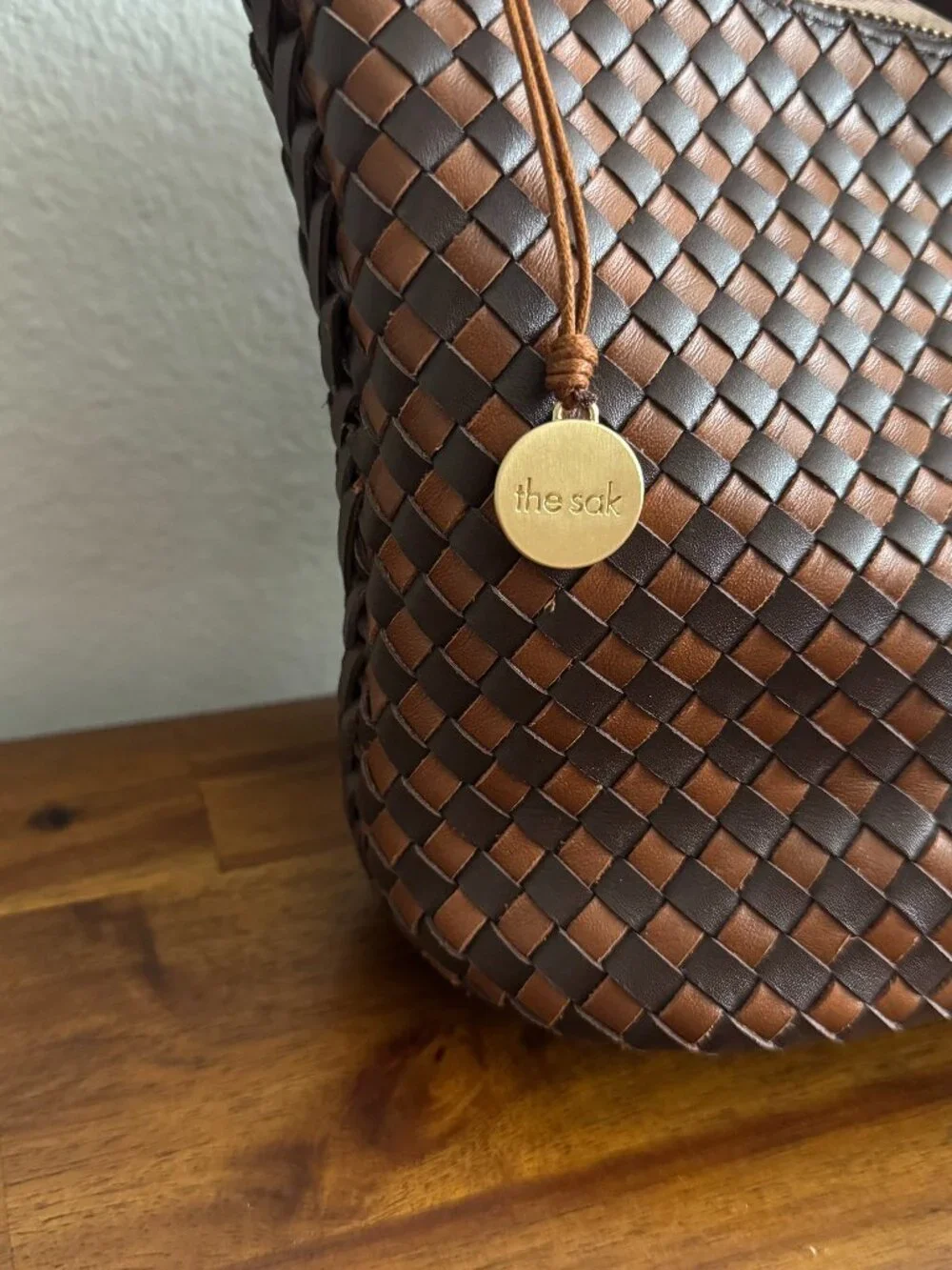 Juniper Small Hobo Shoulder Bag in Woven Leather - The Sak